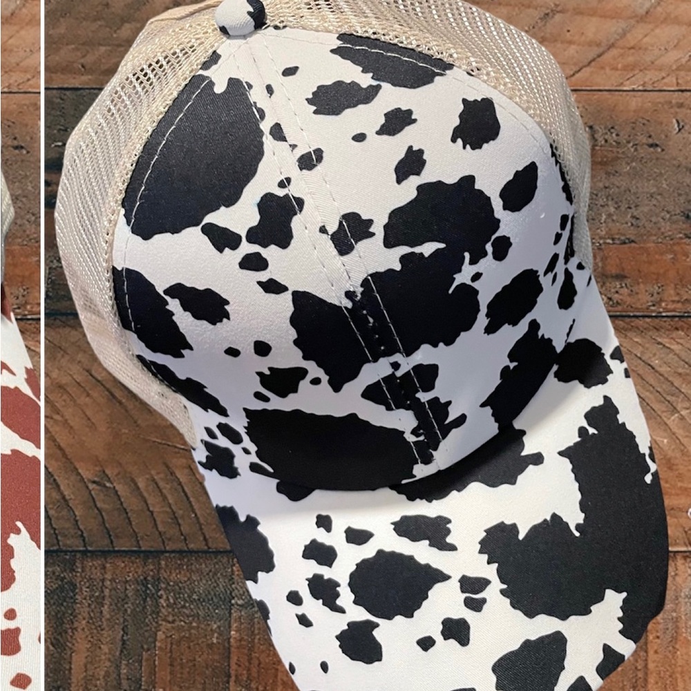 NEW Cow Print Trucker Hat